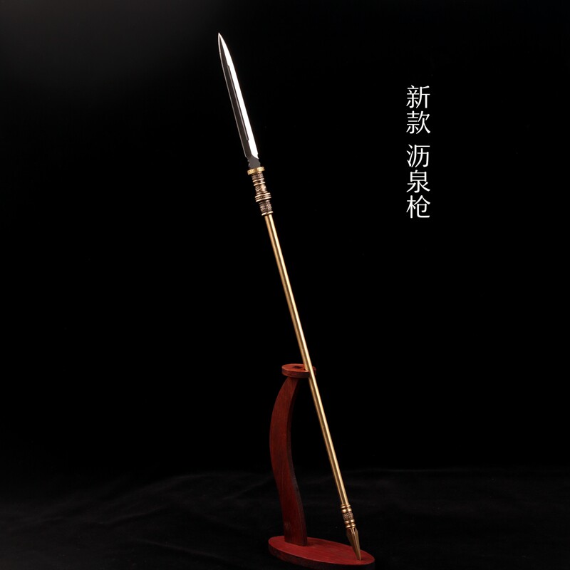 微型刀剑微缩1比6沥泉枪古代长矛岳飞兵器vg10钢制铜制装具未开刃