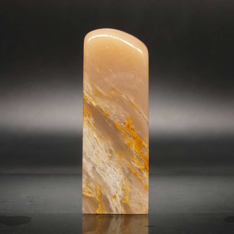 巴林石印章石料篆刻印章云水纹彩冻石18-21mm