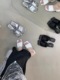 CHIC FUN 24/S春季新品 ：韩国同款法式方头褶皱显白洋气气质拖鞋