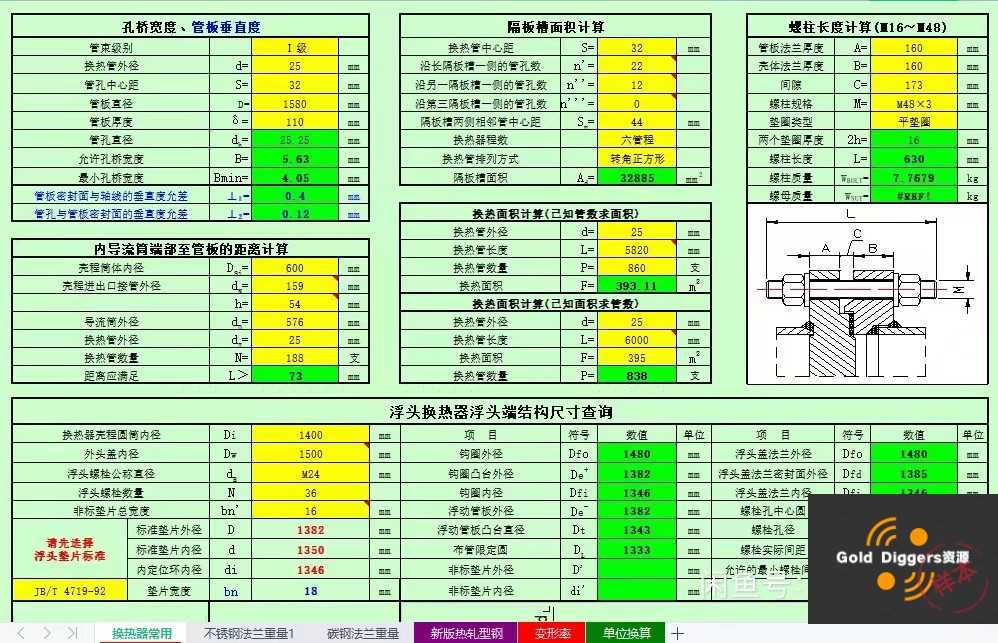 化工类常用450套计算表格工具！很实用的一套资料！sh