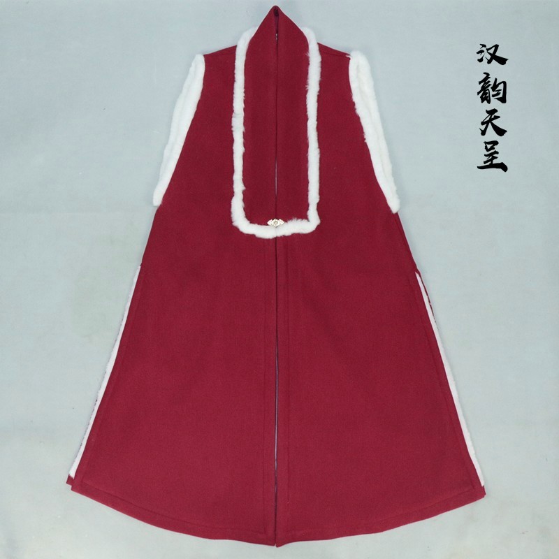 天韵馆汉服（注册商标汉韵天呈）新品毛呢长比甲（加绒里布）包邮