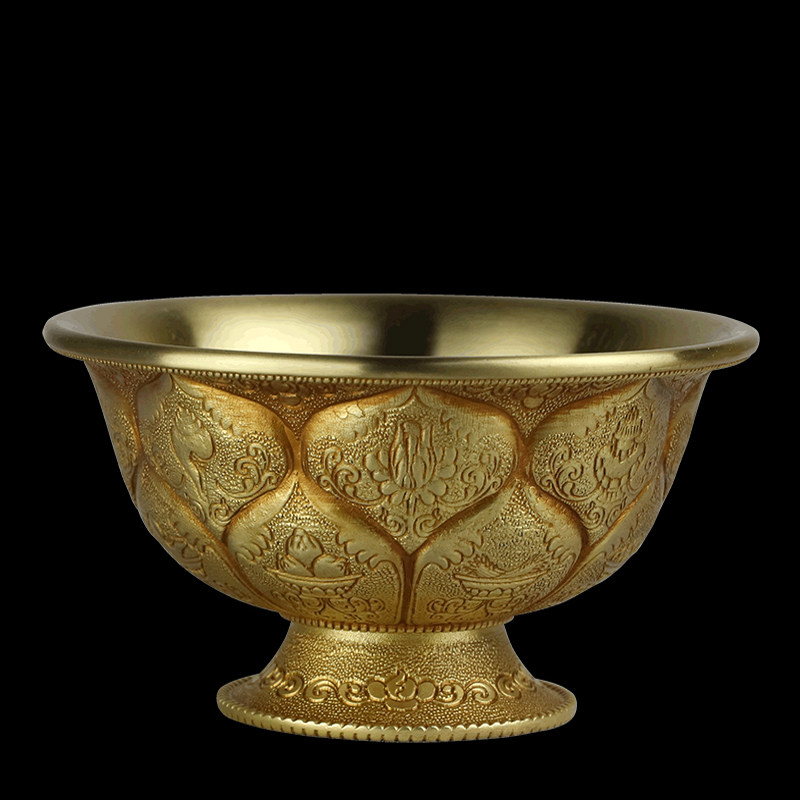 藏密坊 慧宝佛前供水碗大号供水碗八吉祥七杯水碗佛具_不打折现价70元