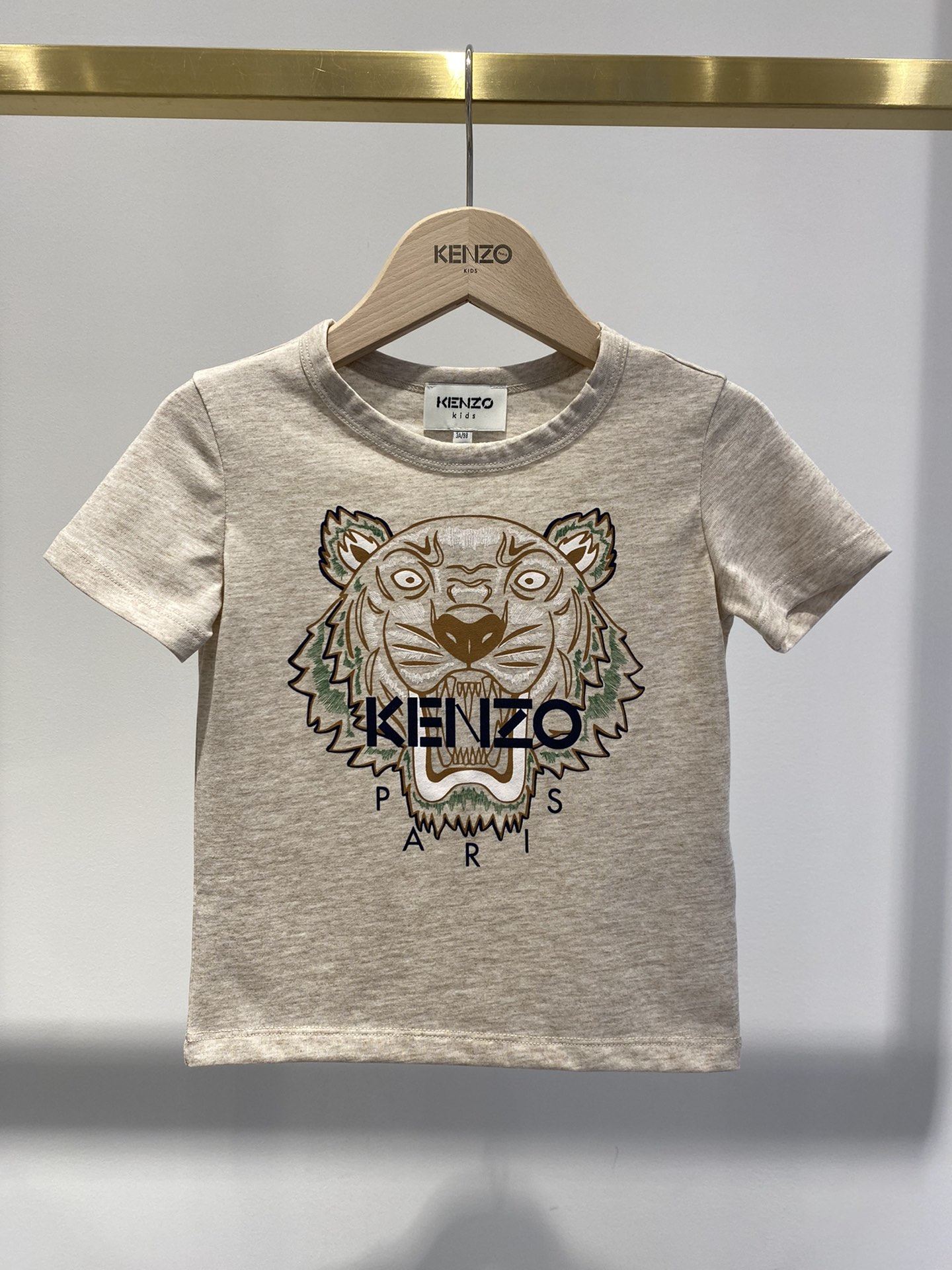 欧洲正品 kenzo 22ss 儿童 经典虎头印花 短袖t