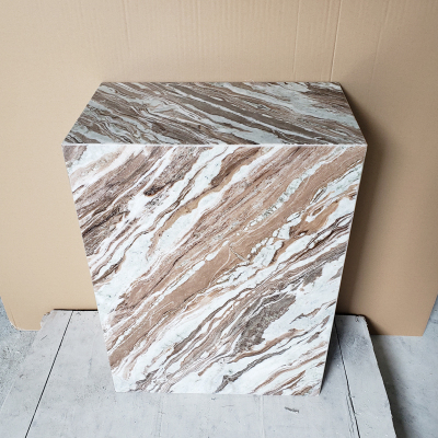 天然玉兰大理石石材底座酒店会所别墅家居装饰品摆放基座展台摆件