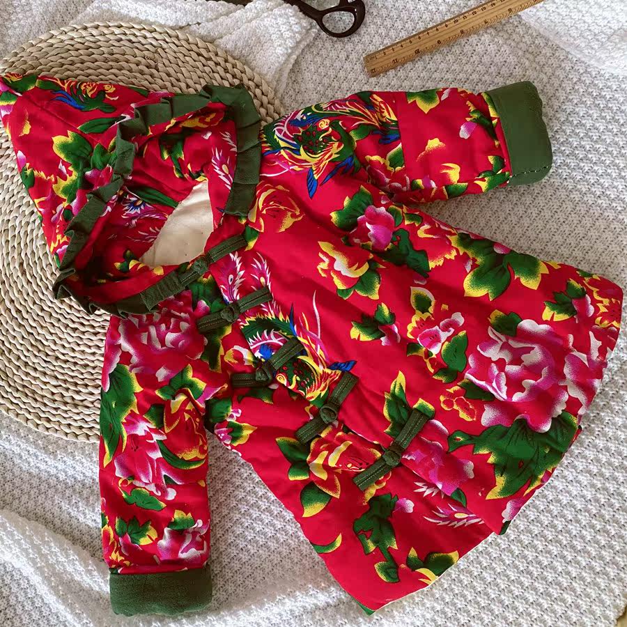 手工棉花棉袄女盘扣