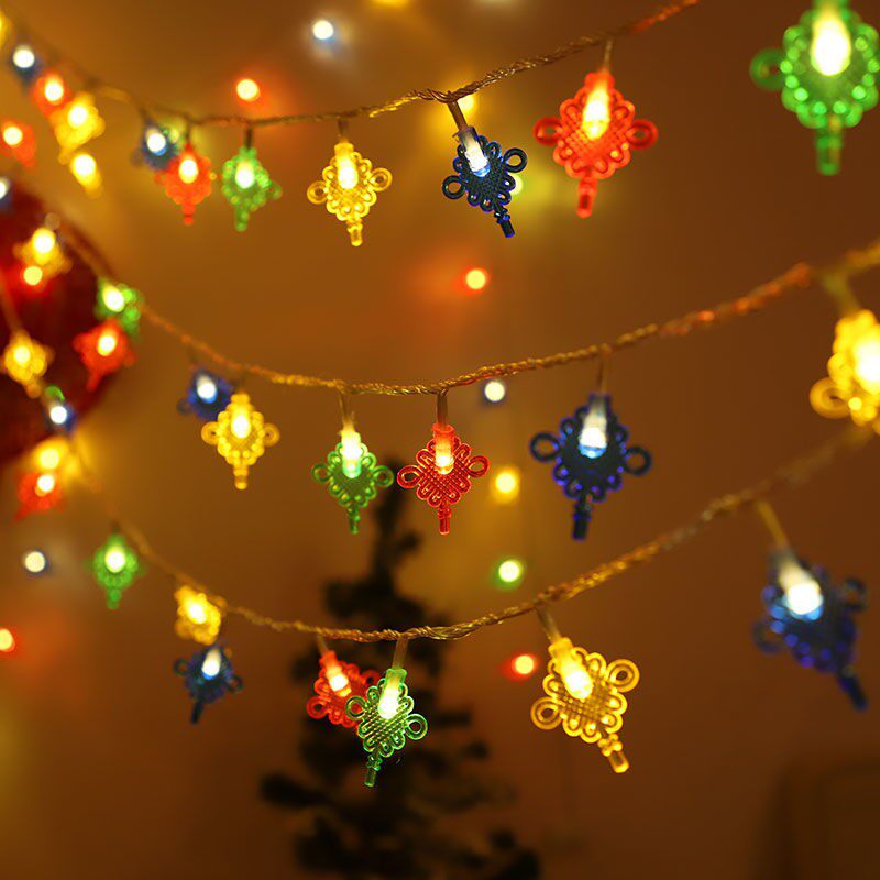 led小彩灯闪灯串灯七彩新年发光挂件家用红灯笼春节装饰喜庆挂饰