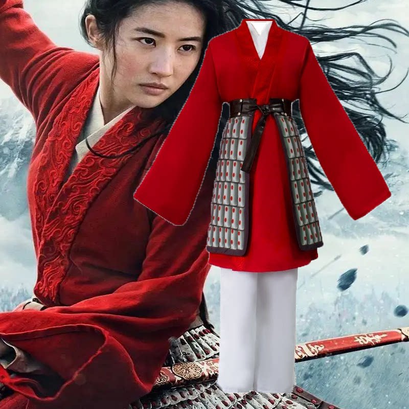 花木兰服装迪士尼cos汉服mulan公主裙闲置衣服武侠古装大人小孩