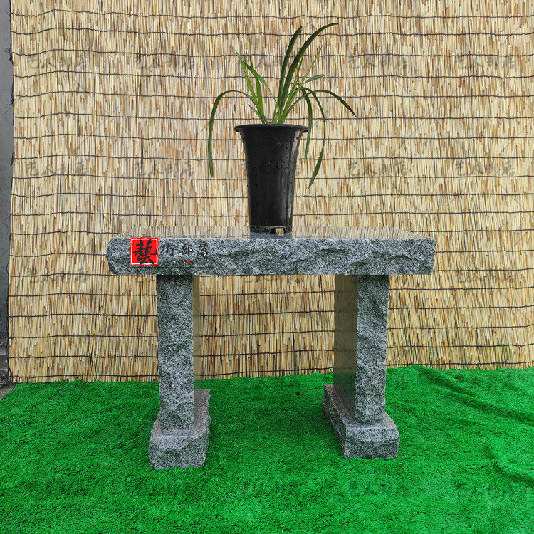 大理石盆景花架芝麻灰盆景底座青石盆景花架园林花架植物石材底座