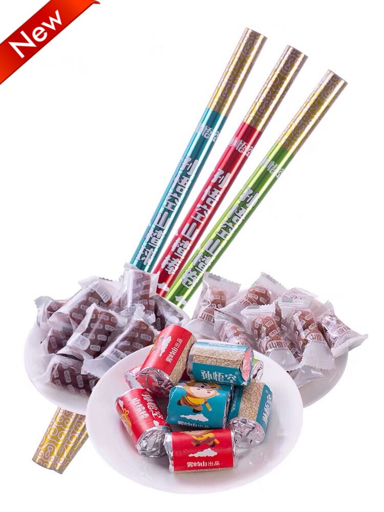 雾岭山孙悟空山楂棒长度60cm山楂片开胃零食玩具儿童食品186g支