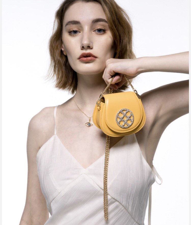 orangecube 迷你马鞍包头层牛皮 单肩斜跨手提幸运马蹄系列 休闲