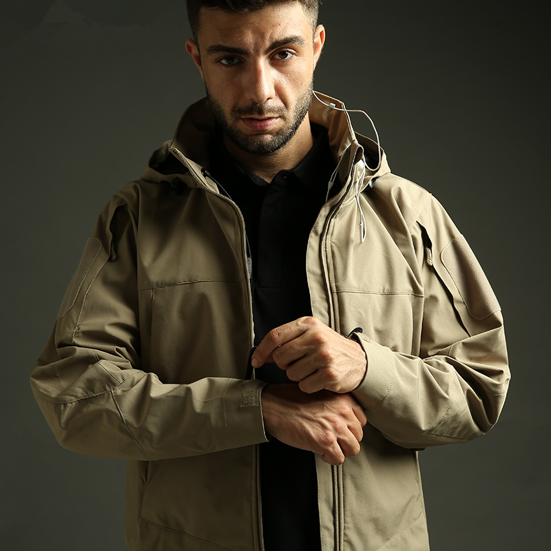 执政官秋冬男户外抓绒战术夹克软壳冲锋衣防水登山服加绒外套风衣