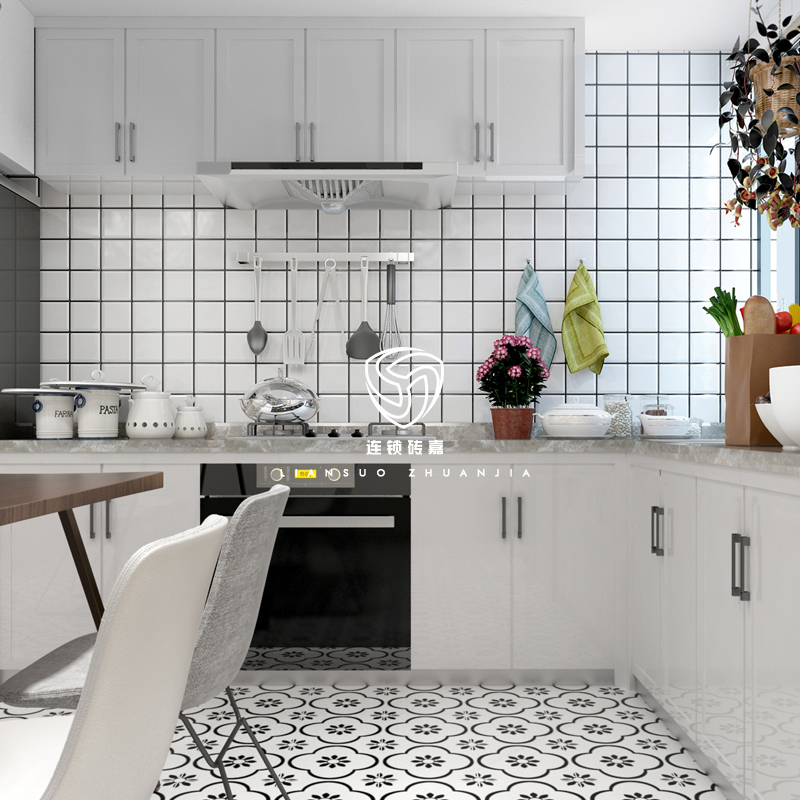 北欧简约面包砖300x600白色哑光釉面格子砖厨房卫生间内墙砖瓷砖