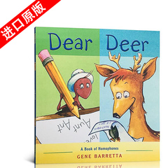 英文原版 Dear Deer：A Book of Homophones 小鹿教你同音词 绘本