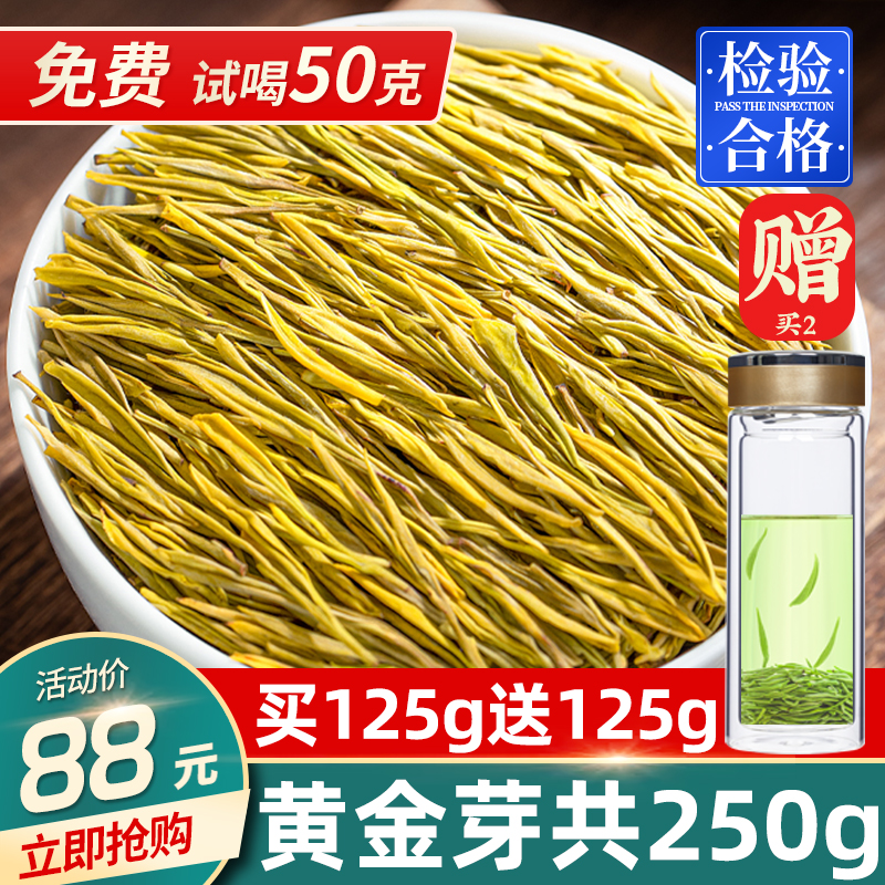 中闽峰州 明前特级黄金芽茶叶 2024新茶高山珍稀白茶绿茶共250g