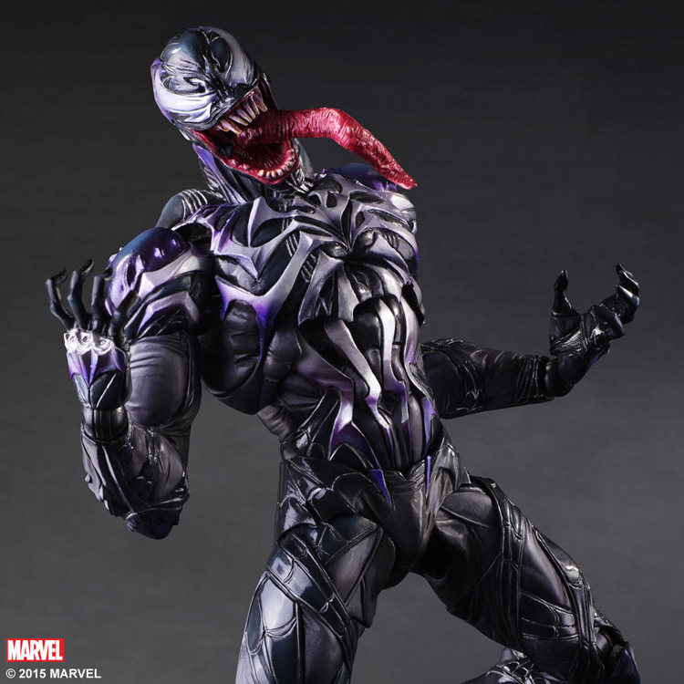 动漫play arts pa改 毒液 venom 蜘蛛侠 可动 手办模型玩具
