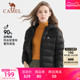 【简冬】CAMEL骆驼户外轻薄羽绒服女冬季连帽白鸭绒短款保暖外套