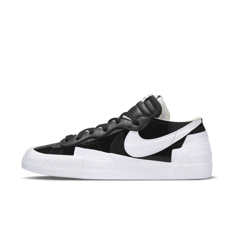 nike blazer low x sacai联名黑白解构男低帮休闲板鞋 dm6443-001