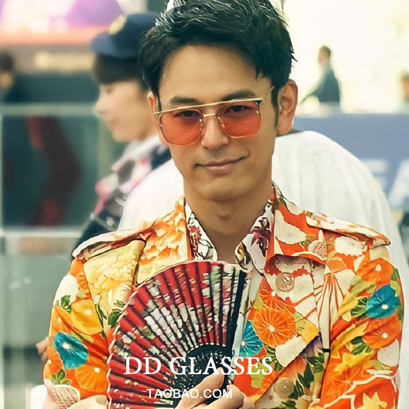 唐人街探案3妻夫木聪田昊同款墨镜男女方形街拍时尚红色太阳眼镜