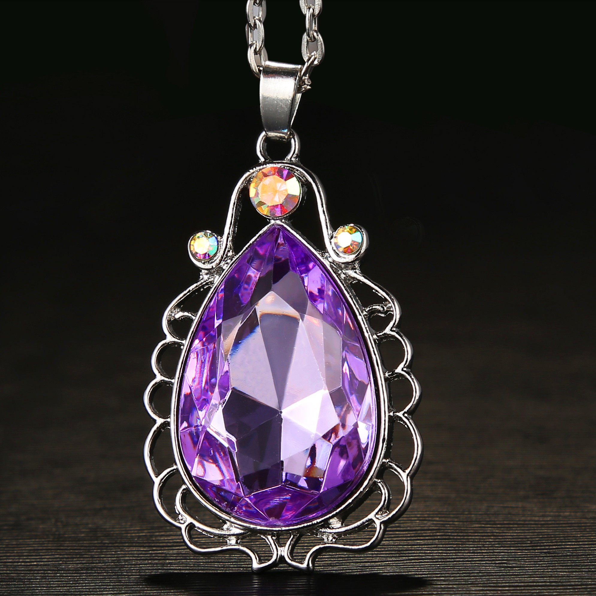 苏菲亚护身符公主女孩儿童项链宝石项链魔法水晶项链礼物配饰饰品