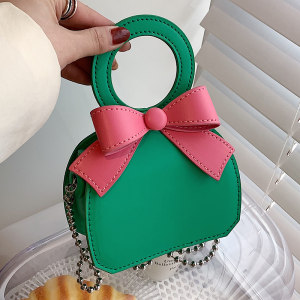 小众设计蝴蝶结手提小包包时尚迷你口红包2022新款链条单肩斜挎包