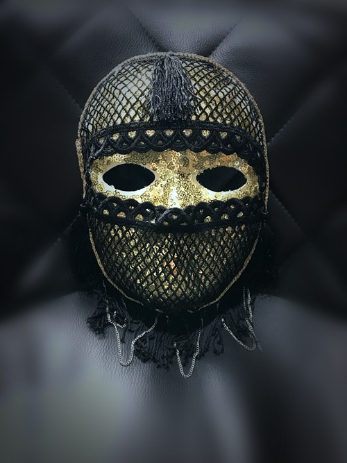 特价儿童面具女_男士夸张金色全脸蒙面假面派对 舞会舞者dj神秘面具