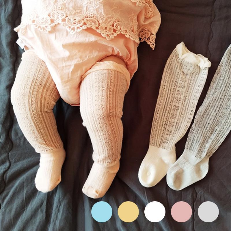 夏季婴儿高筒袜薄棉网眼宝宝防蚊大腿袜镂空冰丝过膝袜透气长袜子