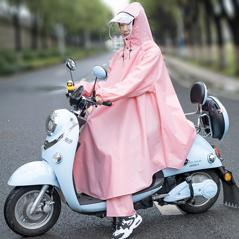 自行车电动电瓶车雨衣女单人长款全身