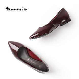 世界十大名表經典款 現貨經典款 德國tamaris女鞋平底單鞋尖頭淺口低跟大碼鞋22106 世界十大名表品牌