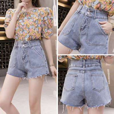 超短热裤女2020年夏季新款高腰显瘦韩版宽松薄款a字阔腿牛仔短裤