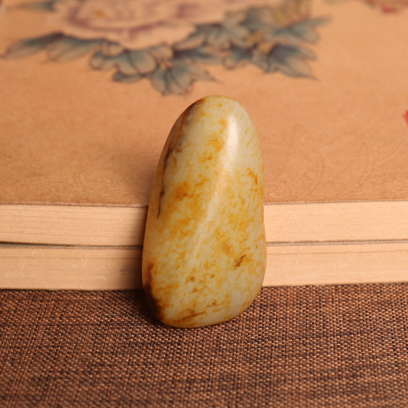 正宗新疆和田玉洒金皮白玉籽料原石吊坠天然黄沁皮真皮小玩籽保真