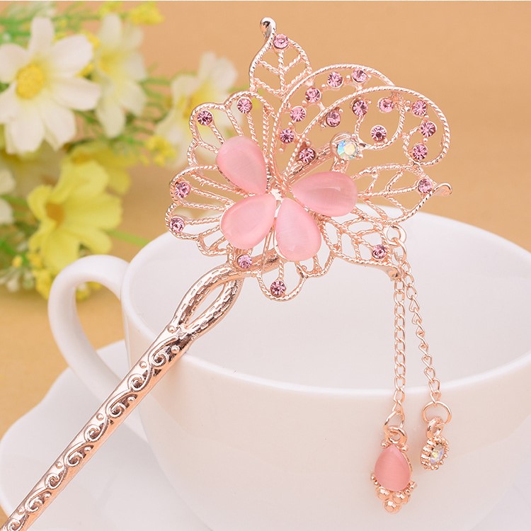 古代古装头饰凤凰发簪古风步摇发钗汉服舞蹈配饰景区纪念品批