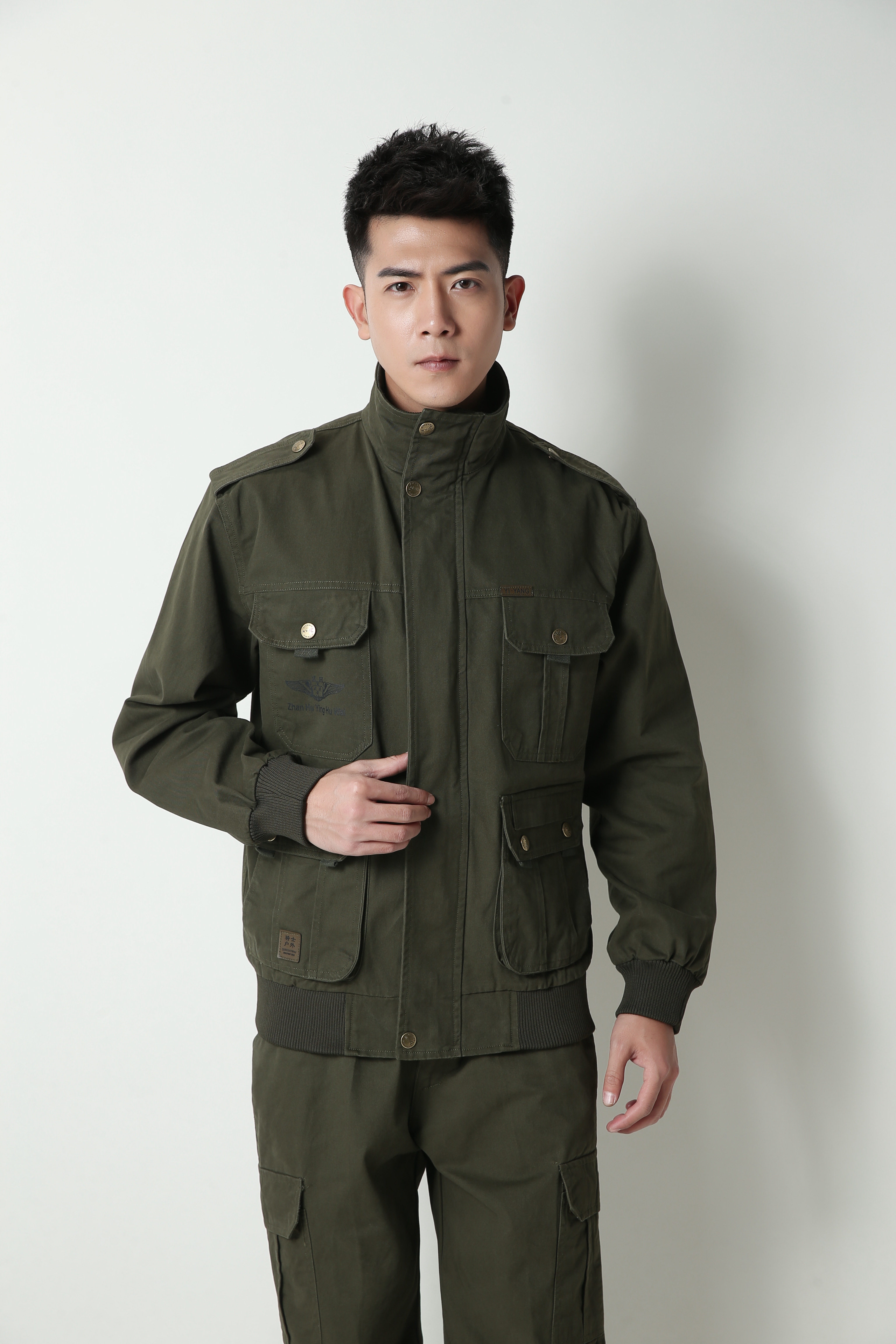 春季迷彩外套大码工装迷彩服户外军迷服迷彩衣潮男耐磨多兜夹克