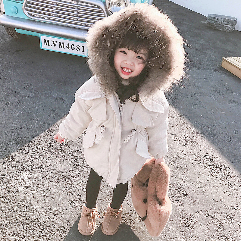 女童派克棉服2019冬装新款韩版洋气女宝宝加绒加厚棉衣中长款外套在类目 童装/婴儿装/亲子装, 棉袄/棉服中 - 来自Buy2taobao.com提供专业的淘宝代购服务