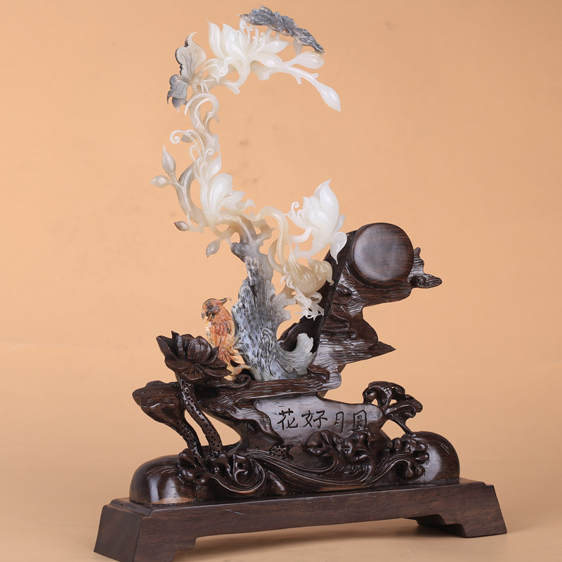 省级玉雕大师文军作品 和田玉摆件 294克