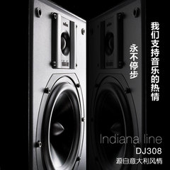 意大利indianaline音响DJ308书架9寸低音3分频发烧高保真hifi音箱