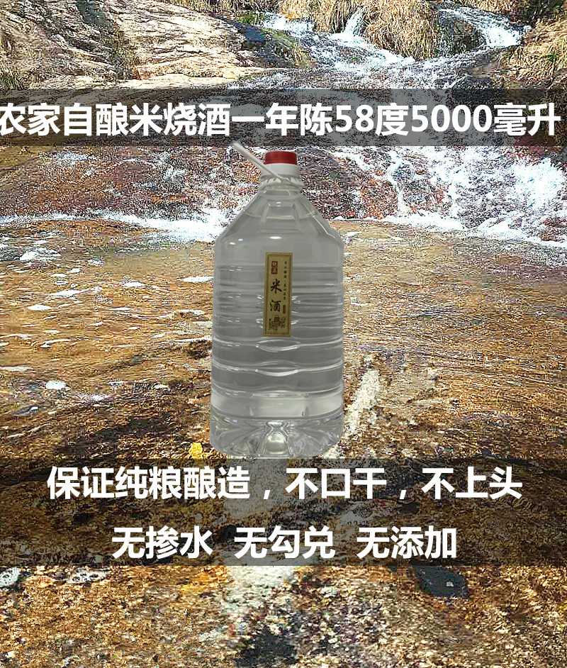 温州平阳58度自酿烧酒白酒米酒米烧原浆农家药酒糯米酒泡酒5000ml