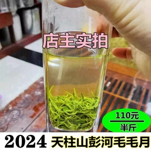 2024新茶安徽天柱山茶叶玄月雨前潜山彭河弦月毛毛月耐泡炒青绿茶