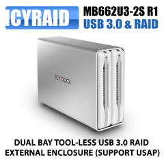 ICY DOCK MB662U3-2S双盘位3.5寸RAID硬盘盒 USB3.0双硬盘抽取盒