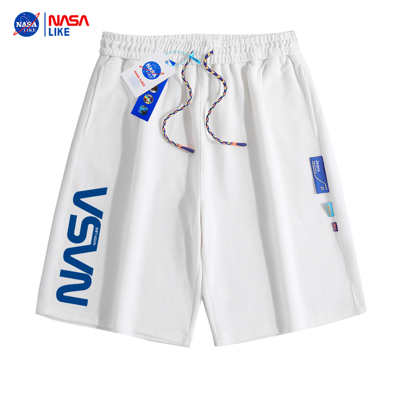 NASA联名潮牌夏季短裤男女同款宽松百搭休闲五分裤帅气潮流运动裤