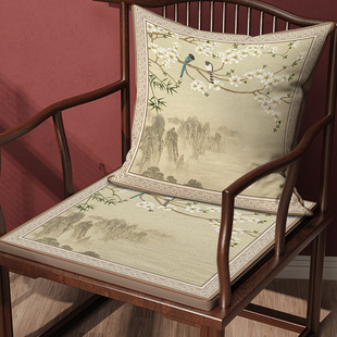 新中式红木椅子茶椅餐椅实木官帽椅圈椅太师椅垫海绵座垫沙发坐垫