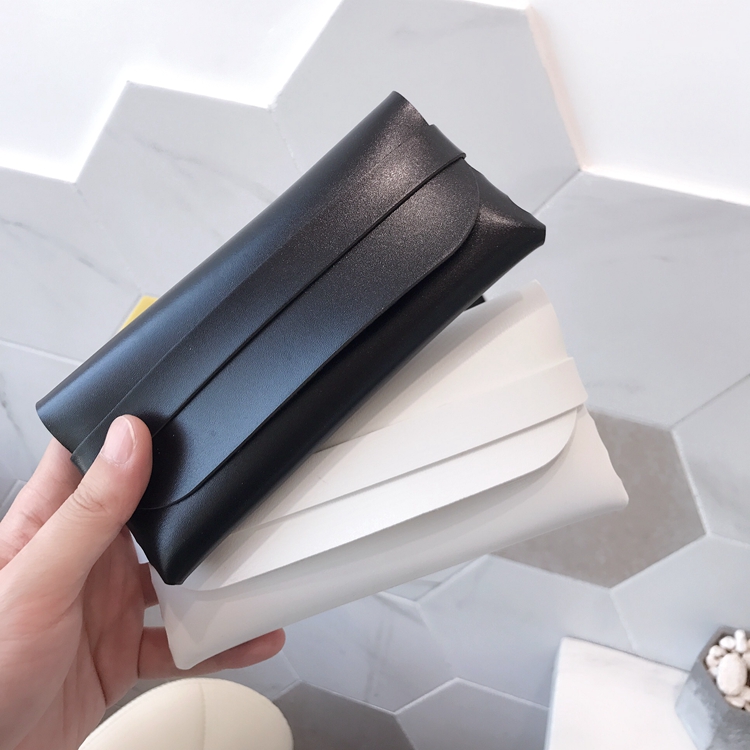 简约便携式眼镜盒男女款皮质皮革太阳镜近视镜镜盒时尚手工镜盒潮