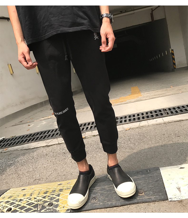 Doctor.M秋季骷髅刺繡彈力九分褲男女基礎休閑束腳褲在類目 男裝, 休閒褲中 - 來自Buy2taobao.com提供專業的淘寶代購服務