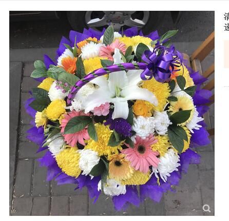 花篮扫墓小花手提冬至清明纪念鲜花上坟同城追悼