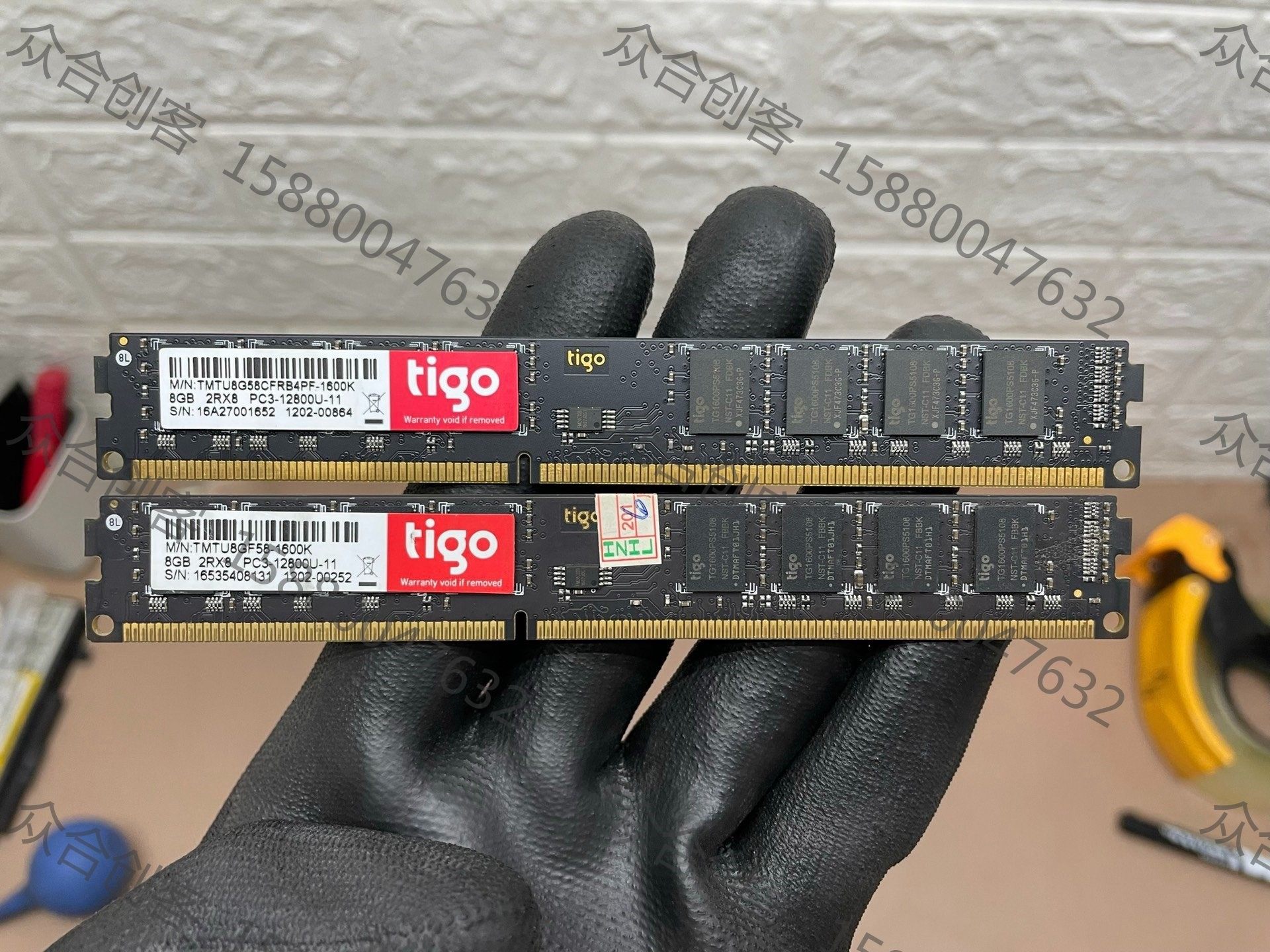 金泰克tigo16gddr31600内存条其它元器件