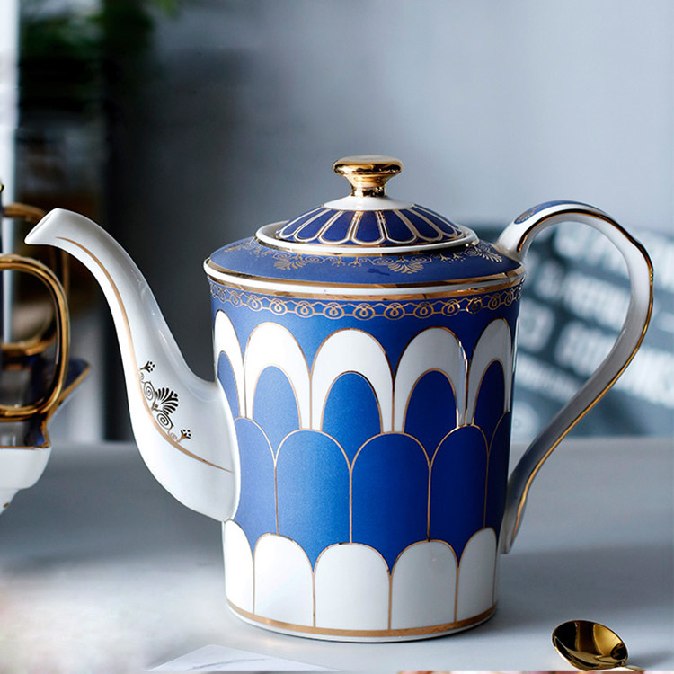 英式ins家用创意陶瓷冷水壶欧式大容量描金耐热泡茶壶凉水壶大号