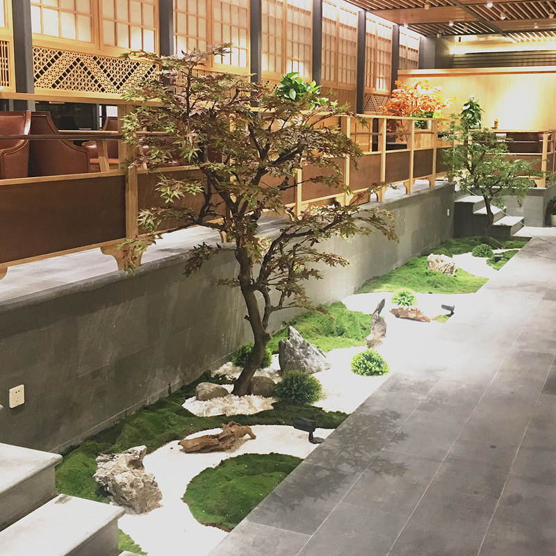 日式仿真枫树盆景室内枯山水景观落地假树客厅爆款橱窗装饰摆件