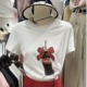 印花短袖正肩T恤设计感四季青广州十三行女装韩国高货爆款上衣夏