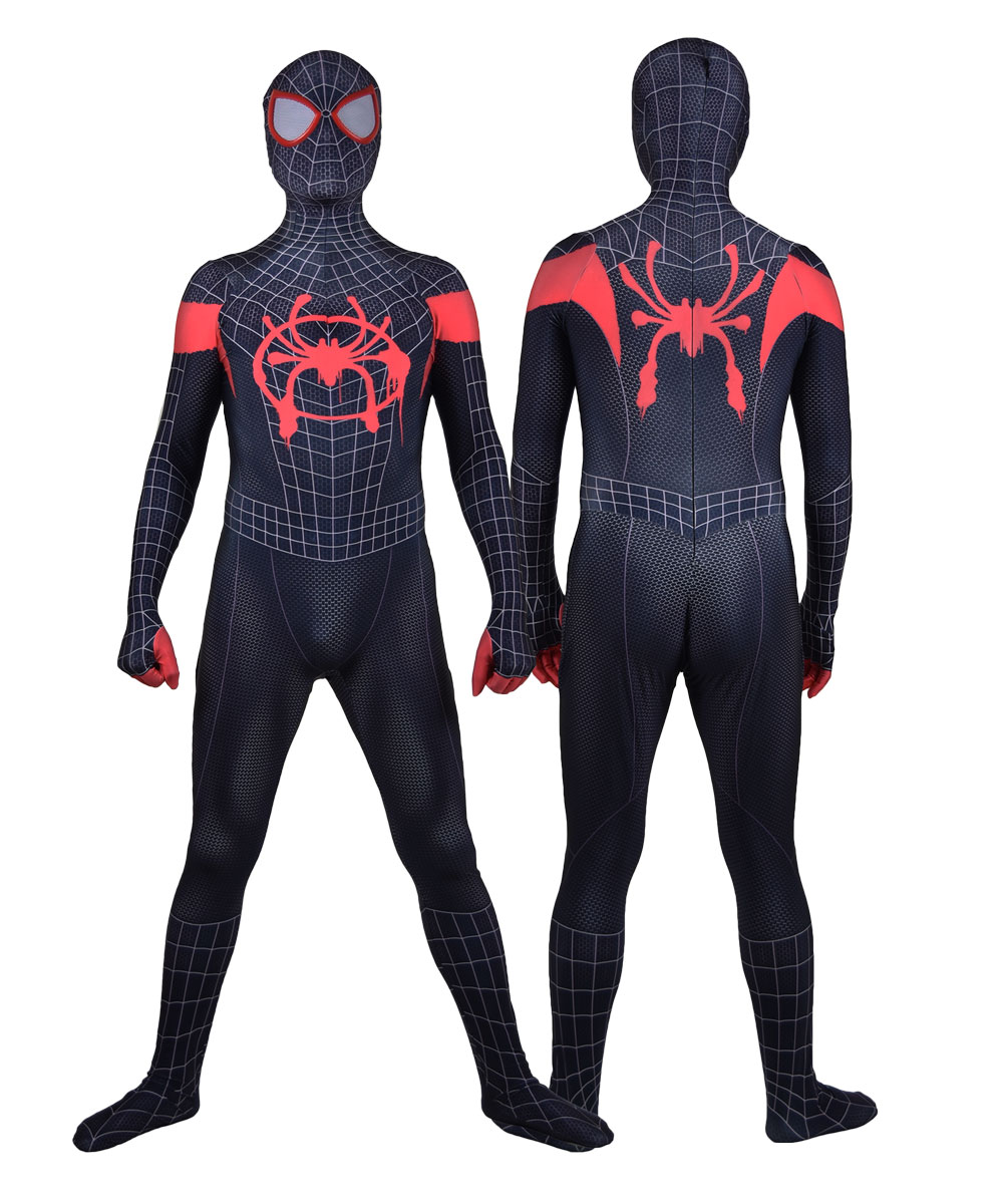 2018新款miles morales lnto the spider-verse蜘蛛侠连体紧身衣