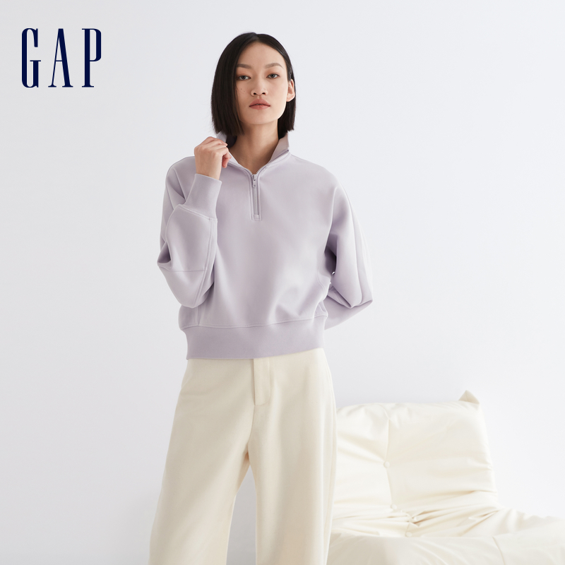 Gap女装春季LOGO太空棉亲肤半