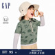 Gap男幼童2024春季新款logo高弹假两件长袖T恤儿童装上衣890266